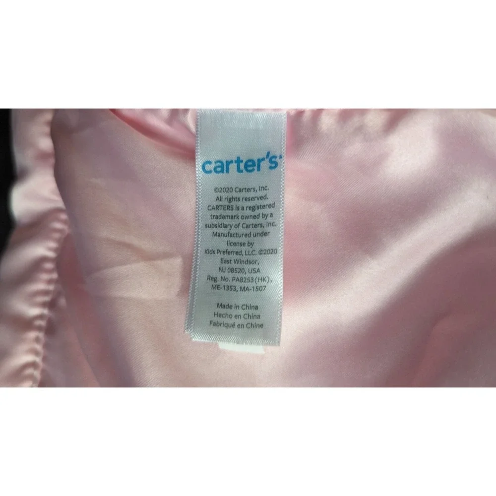 Carters Unicorn Security Blanket Pink White‎ Satin Trim Lovey Plush 2020